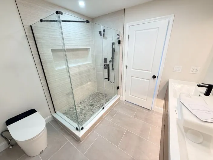 Tile & glass shower